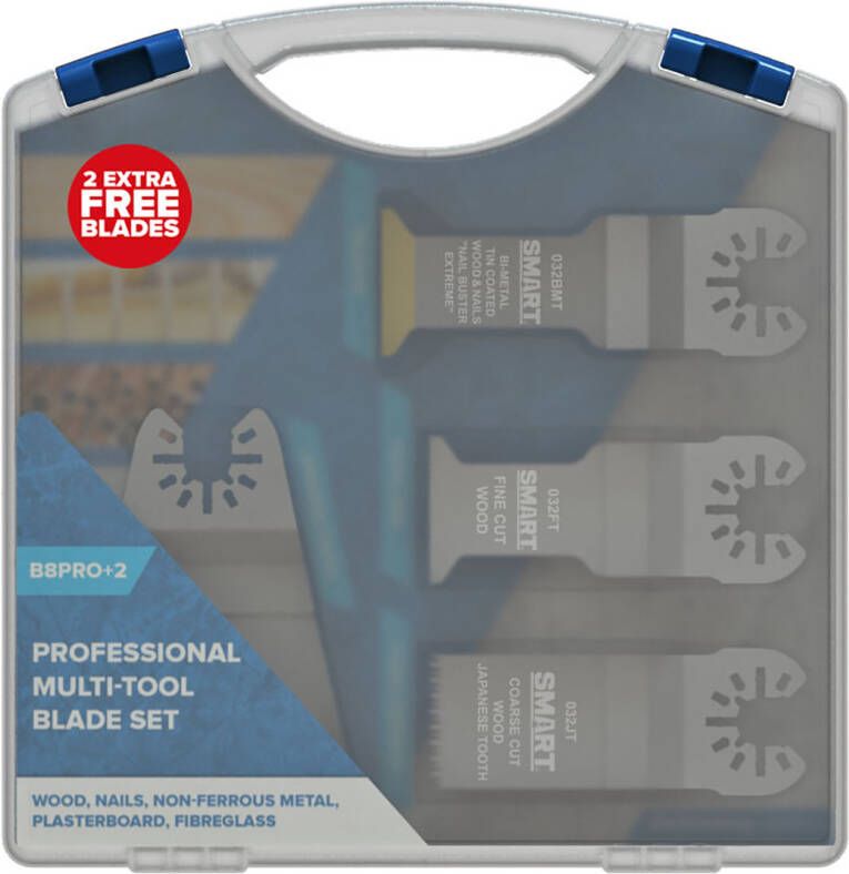 SMART 8 stuks zaagblad assortiment met koffer B8PRO - Foto 1