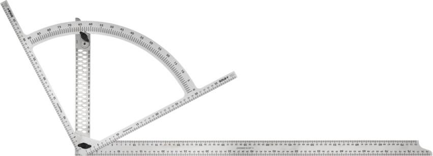 Sola Aftekenhaak Alpha 800x400mm RVS AW800 met gradenboog aftekengaten en mm-maatv 56905001