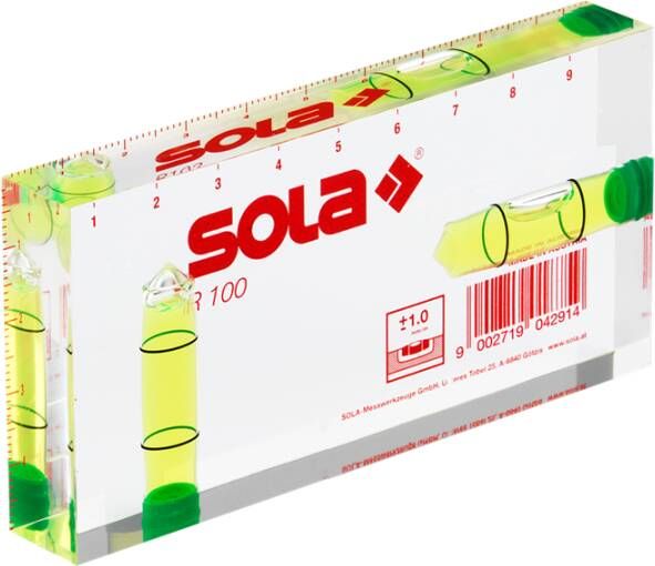 Sola Architecten waterpas 100x50x15mm R 100 Display van 10 stuks (kim waterpas) 01622142
