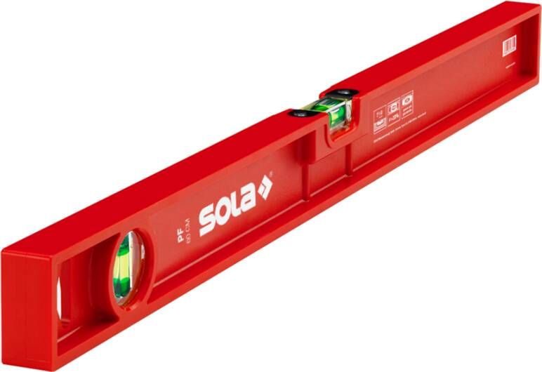 Sola Kunststof waterpas PF50 50cm 2 libellen 1 00mm m rood 01412701