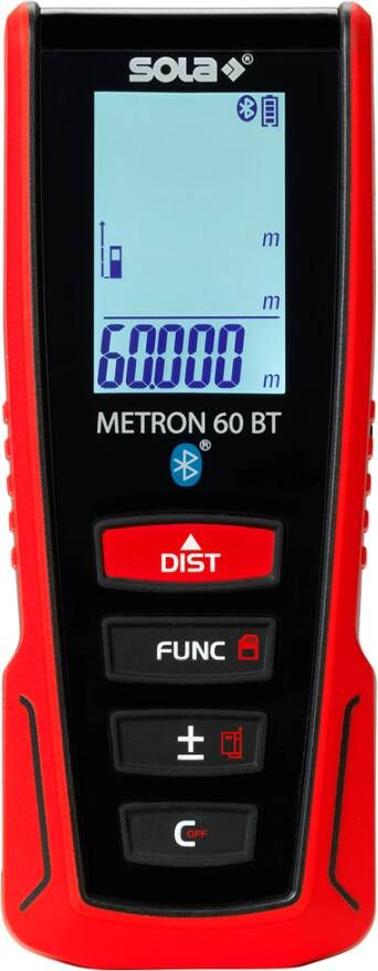 Sola Laserafstandsmeter Metron 60 BT 0 05-60m nauwkeurigheid + -1 5mm 71027101
