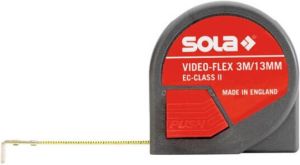 Sola Rolbandmaat 3mtr Video-Flex Met afleesvenster EG-Klasse 2 SB 50012901