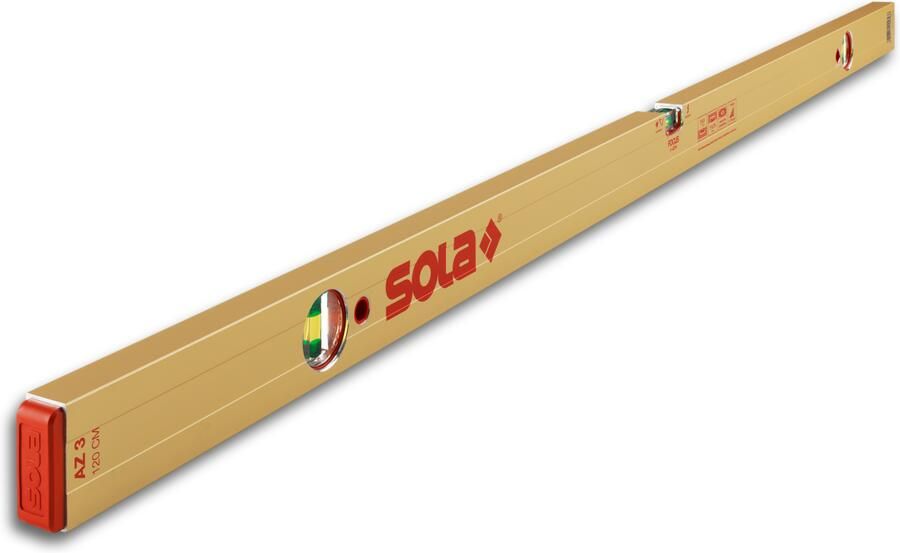 Sola Alu blokwaterpas AZ3 180 180cm 3 libellen 0 50mm m goud 01169601