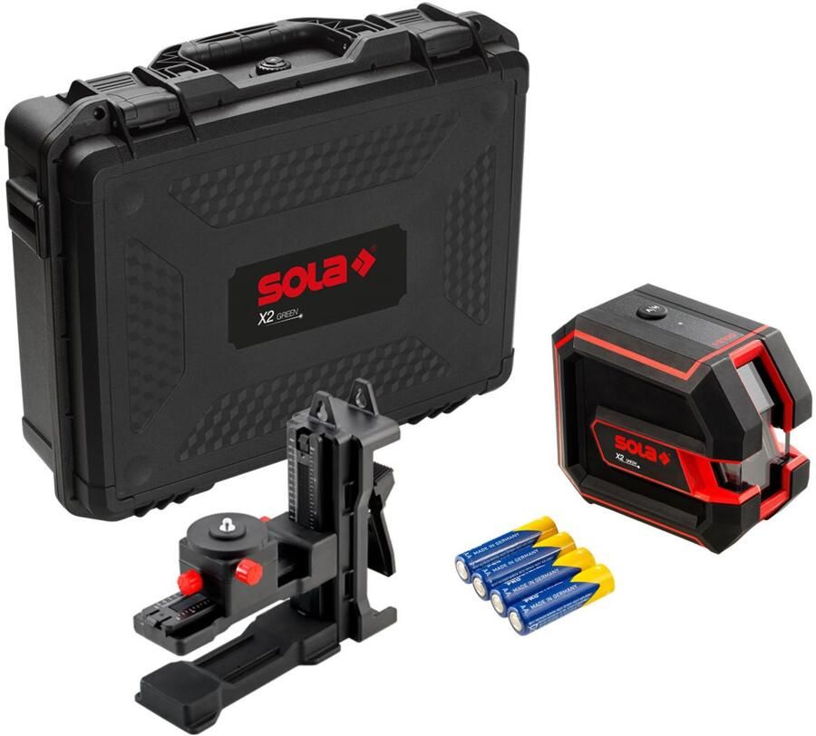 Sola X2 Green Professional kruislijnlaser | groen | in koffer 71014101