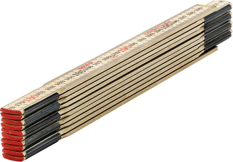 Sola Vouwmeter hout 2mtr 10-ledig HC2 10 naturel Klasse 3 (contactmeter) 53010501