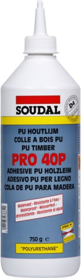 Soudal PRO 40P-PU houtlijm 750gr. 108766