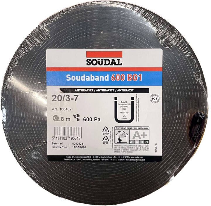 Soudal 168402 Soudaband 600 BG1 20 3-7 Anthr.1m(8m) 168402