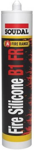 Soudal Fire Silicone B1 FR | Brandwerende siliconenkit | Wit | 300 ml 147413