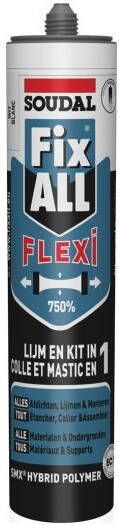 Soudal Fix All Flexi | Lijm- en voegkit | Grijs | 290 ml 105030