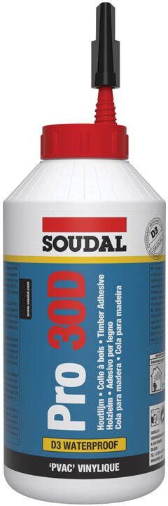 Soudal Houtlijm (watervast) Pro30D flacon 750gr. 108769