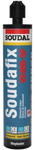 Soudal Soudafix (Vinylester)VE400-SF | Chemisch anker | 280 ml 117474