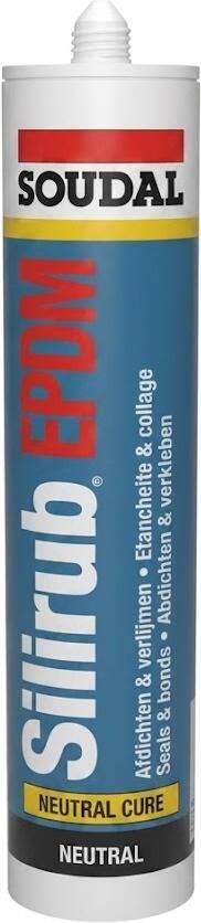 Soudal Silirub EPDM |Siliconenkit | Zwart | 300 ml 112501