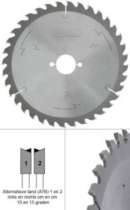 Spero 160mm hout TCT zaagblad 36 tands asgat 20mm SPW-160-36-20