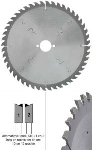 Spero 230mm hout TCT zaagblad 48 tands asgat 30mm