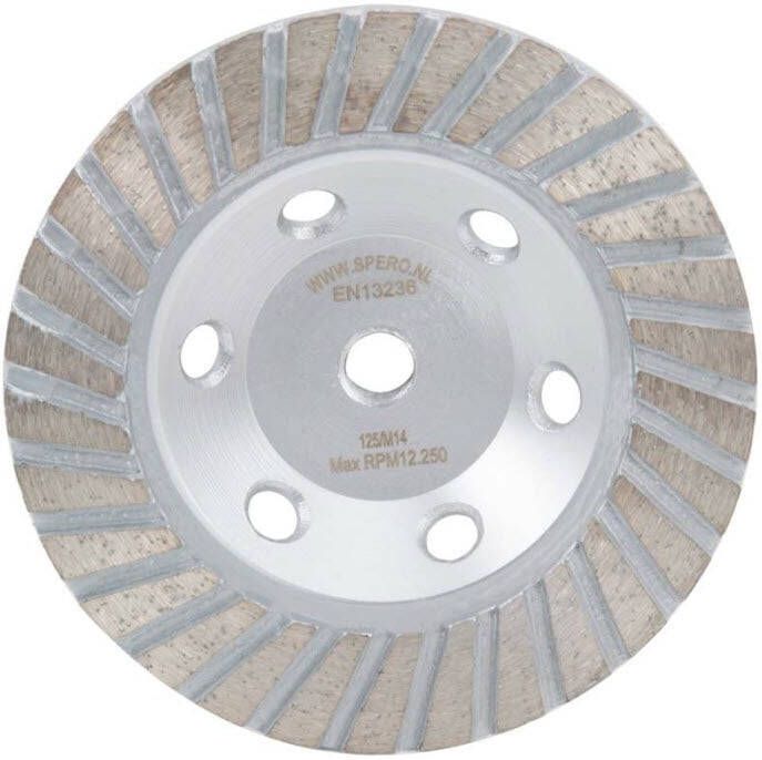 Spero Fijn turbo diamant komslijpschijf | Ø125mm | beton | M14 | H=40mm | TBV SPHS1001B-PR SPT125M40