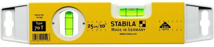 Stabila Waterpas 70T 1V1H libel 25cm 02199