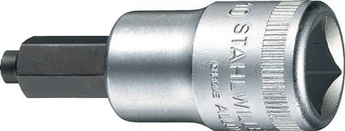 Stahlwille Dopsleutelbit | 1 2 inch binnen-6-kant met nok | sleutelwijdte 10 mm | lengte 60 mm | 1 stuk 03070010