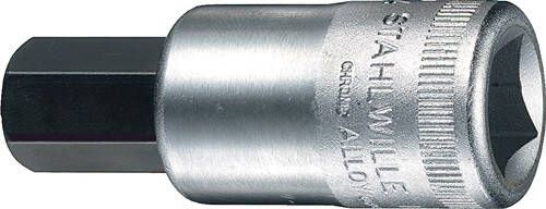 Stahlwille Dopsleutelbit | 1 2 inch binnen-6-kant | sleutelwijdte 12 mm | lengte 60 mm | 1 stuk 03050012