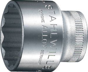 Stahlwille Dopsleutelbit | 3 8 inch 12-kant | sleutelwijdte 10 mm | lengte 27 mm | 1 stuk 02010010