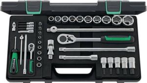 Stahlwille Dopsleutelset | 38-delig 1 4 + 1 2 inch | sleutelwijdtes 4-30 mm | aantal tanden 22 36 6-Kant | 1 stuk 96011160