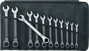 Stahlwille Steekringratelsleutelset | 12-delig sleutelwijdtes 8-19 mm | omschakelbaar | 1 stuk 96411712