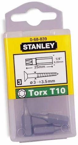 Stanley Handgereedschap 1 4" Bits Torx T25 | 25 stuks 1-68-843