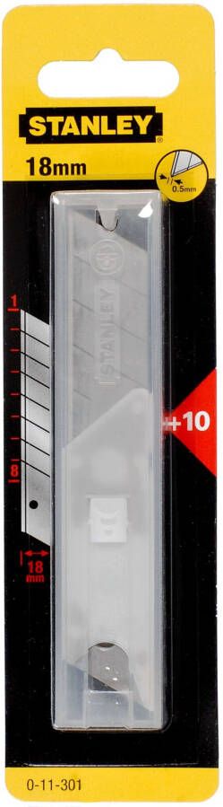 Stanley Handgereedschap Afbreekmesjes 18mm in dispenser (10 stuks) 0-11-301