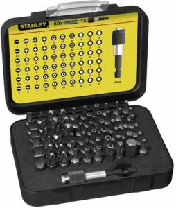 Stanley Handgereedschap Bitset Expert Pro 1 4" Bithouder (61 delig) 1-13-902