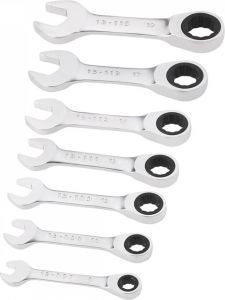Stanley handgereedschap FMMT82900-0 FatMax ringsteeksleutelset met ratel stubby | 7 delig
