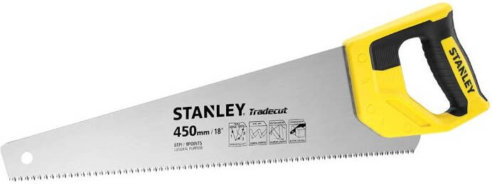 Stanley handgereedschap Houtzaag Tradecut Universal 450mm 8 TPI STHT20354-1