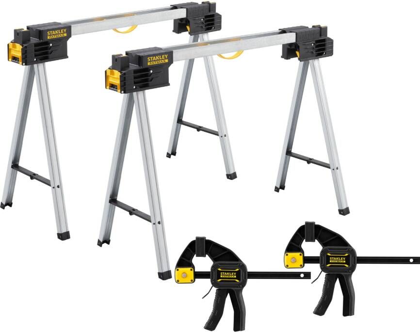Stanley Handgereedschap Opvouwbare Zaagbok TWIN PACK FMST1-75763 actie met twee lijmklemmen FMST1-75763SB