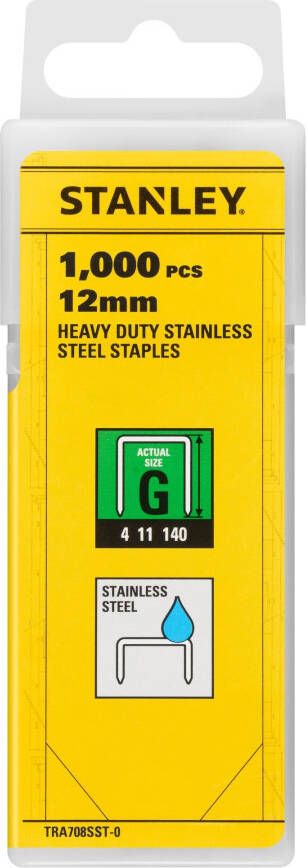 Stanley Handgereedschap RVS Nieten 12mm | Type G | 1000 stuks TRA708SST-0