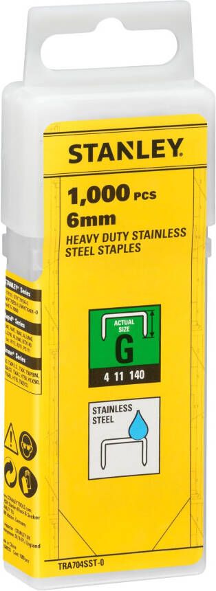 Stanley Handgereedschap RVS Nieten 6mm | Type G | 1000 stuks TRA704SST-0