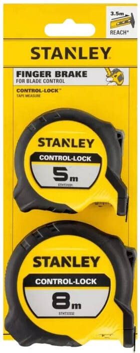 Stanley Handgereedschap Stanley Duopack Rolbandmaat 5m-25mm + 8m-25mm | Control-Lock STHT37261-0