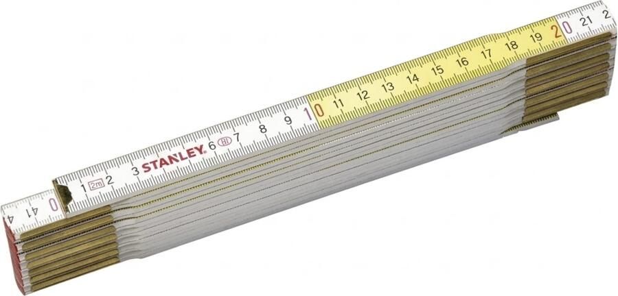 Stanley Handgereedschap Duimstok Geel Wit | 2m 15mm 0-35-458