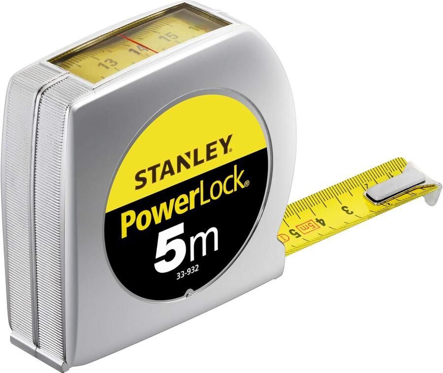 Stanley Handgereedschap Rolbandmaat Powerlock boveninkijkvenster | 5m 19mm 0-33-932