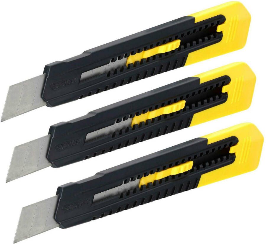 Stanley Handgereedschap Stanley Tripack Afbreekmes 18mm (2+1 Gratis) STHT10151-2