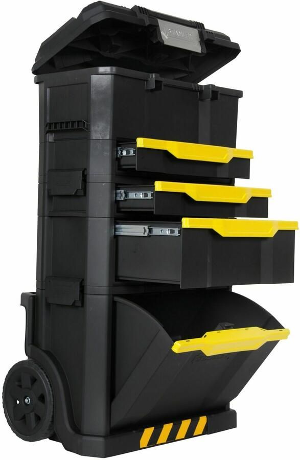 Stanley Koffers Gereedschapswagen | 3-in-1 Modulair | Verrijdbaar met wielen 1-79-206