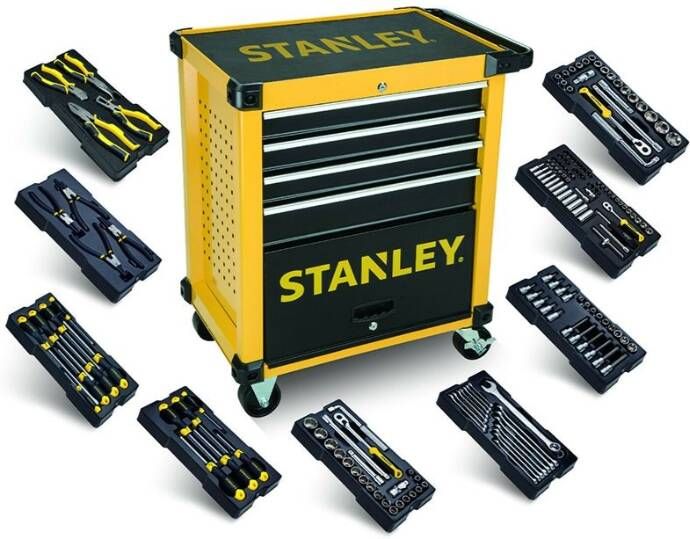 Stanley Koffers Stanley STHT0-80442 | Gereedschapswagen | 4 lades gevuld met 9 modules STHT0-80442