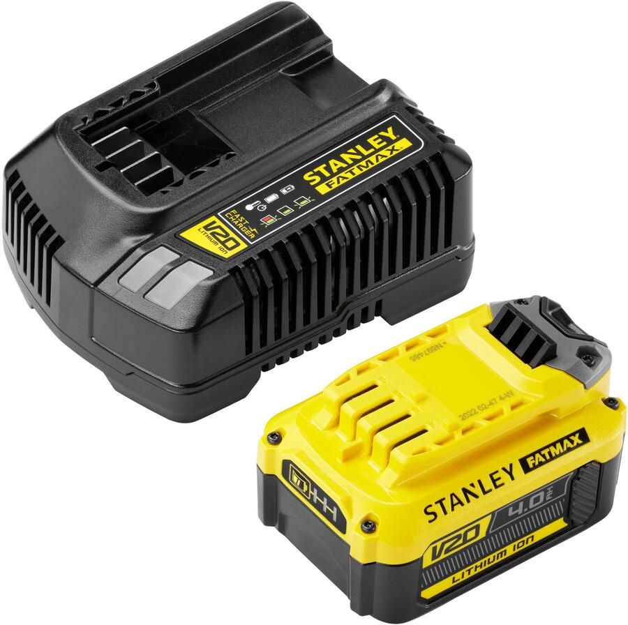 Stanley Powertools Stanley FATMAX SFMCB14M1 V20 18V startset | 1x 4.0Ah + 2A lader SFMCB14M1-QW - Foto 1