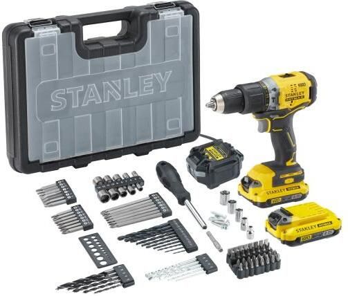 Stanley Powertools Stanley FATMAX SFMCD715D2A V20 18V BL Schroefklopboor + accessoires | 2x 2.0Ah SFMCD715D2A-QW