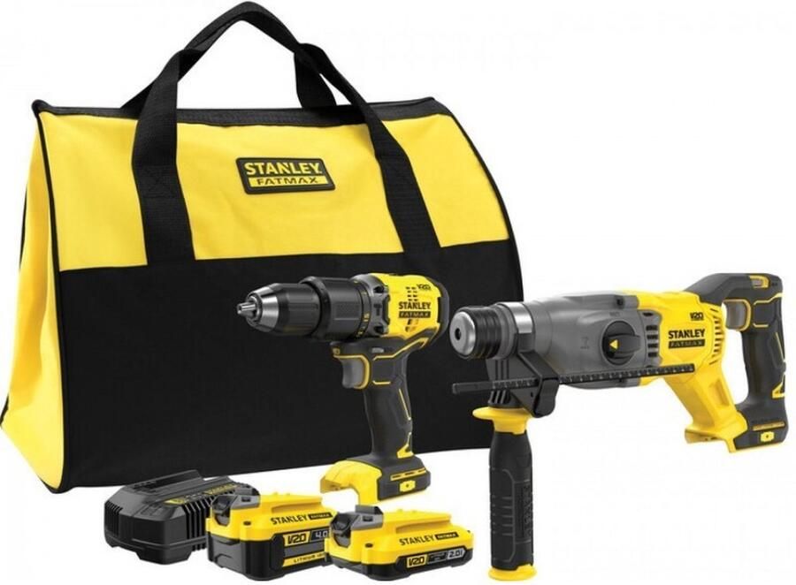 Stanley Powertools Stanley FATMAX SFMCK216MDS COMBI: 18V BL Schroefklopboormachine + BL Boorhamer SFMCK216MDS-QW