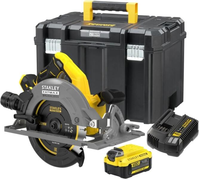 Stanley Cirkelzaag SFMCS551M1T-QW | Brushless | V20 | 18V | 190mm | Incl. 4.0Ah accu en lader SFMCS551M1T-QW