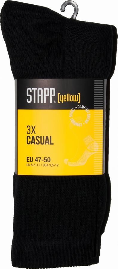 Stapp Yellow Casual 3-Pack Sokken 4400 | 699 Zwart | Maat 47-50 38.134.002.03