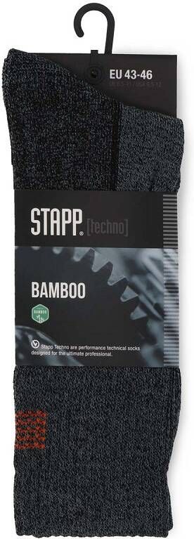 Stapp Techno Bamboo Sok 28400 Donkergrijs Oranje | 6556 Donkergrijs Oranje | 00.134.007.43