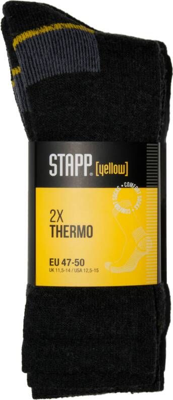 Stapp Yellow Thermo 2-Pack Sokken 4420 | 695 Antraciet Melange | 38.134.008.03