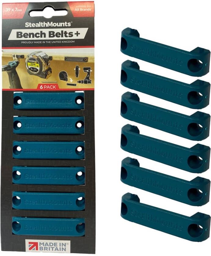 StealthMounts Bankriem | Blauw | 6 stuks BB-PL-BLU-6
