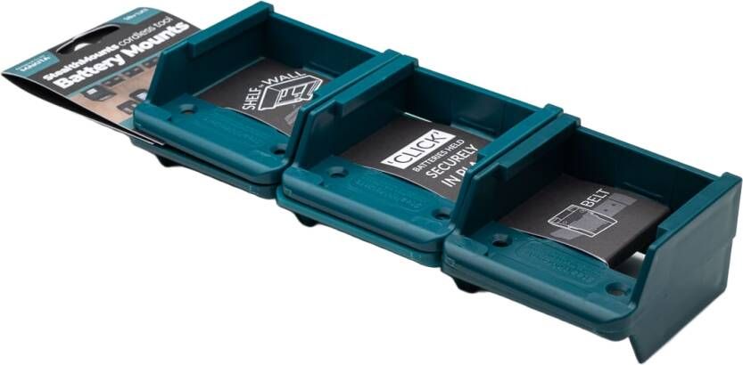 StealthMounts BM-MK18-BLU-6 Accuhouder voor Makita 18V LXT | Blauw | 6-pack BM-MK18-BLU-6