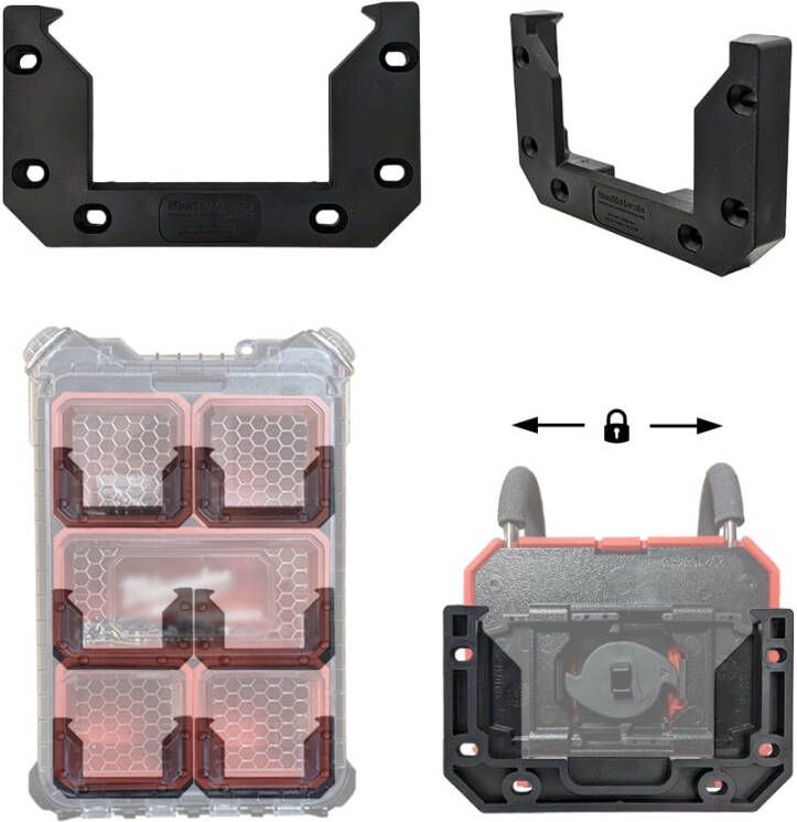 StealthMounts Cleat &apos;n&apos; Feet | Bevestigingsplaten V2 | Zwart | 6 stuks OM-LOCL-BLK-6