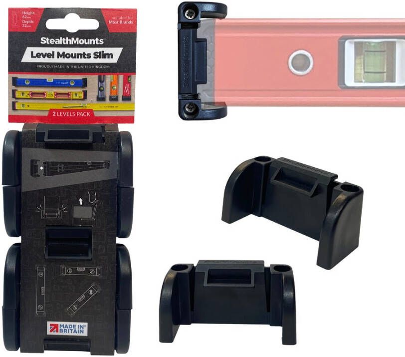 StealthMounts Waterpasbevestiging Smal | Zwart OM-LM-SL-BLK-2